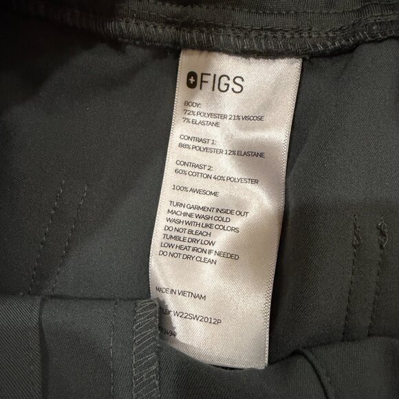 FIGS Technical Collection Grey / Green Joggers Scrubs Bottoms Pants Size Small - Picture 10 of 11